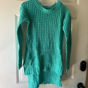 S teal sweater